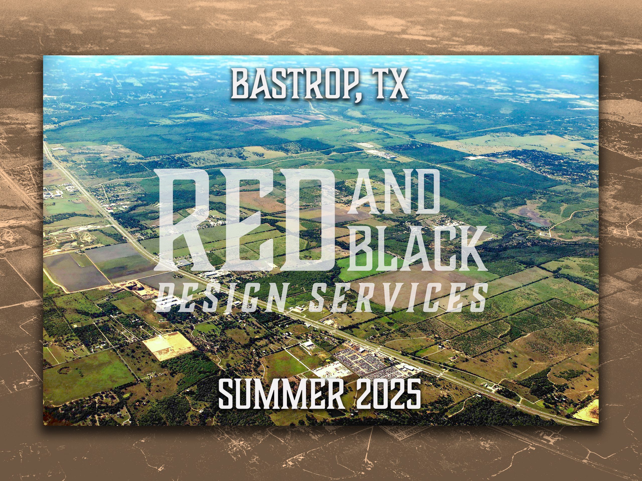Drone Photography Aerial Photo of Bastrop, TX Poster Print Art Decor