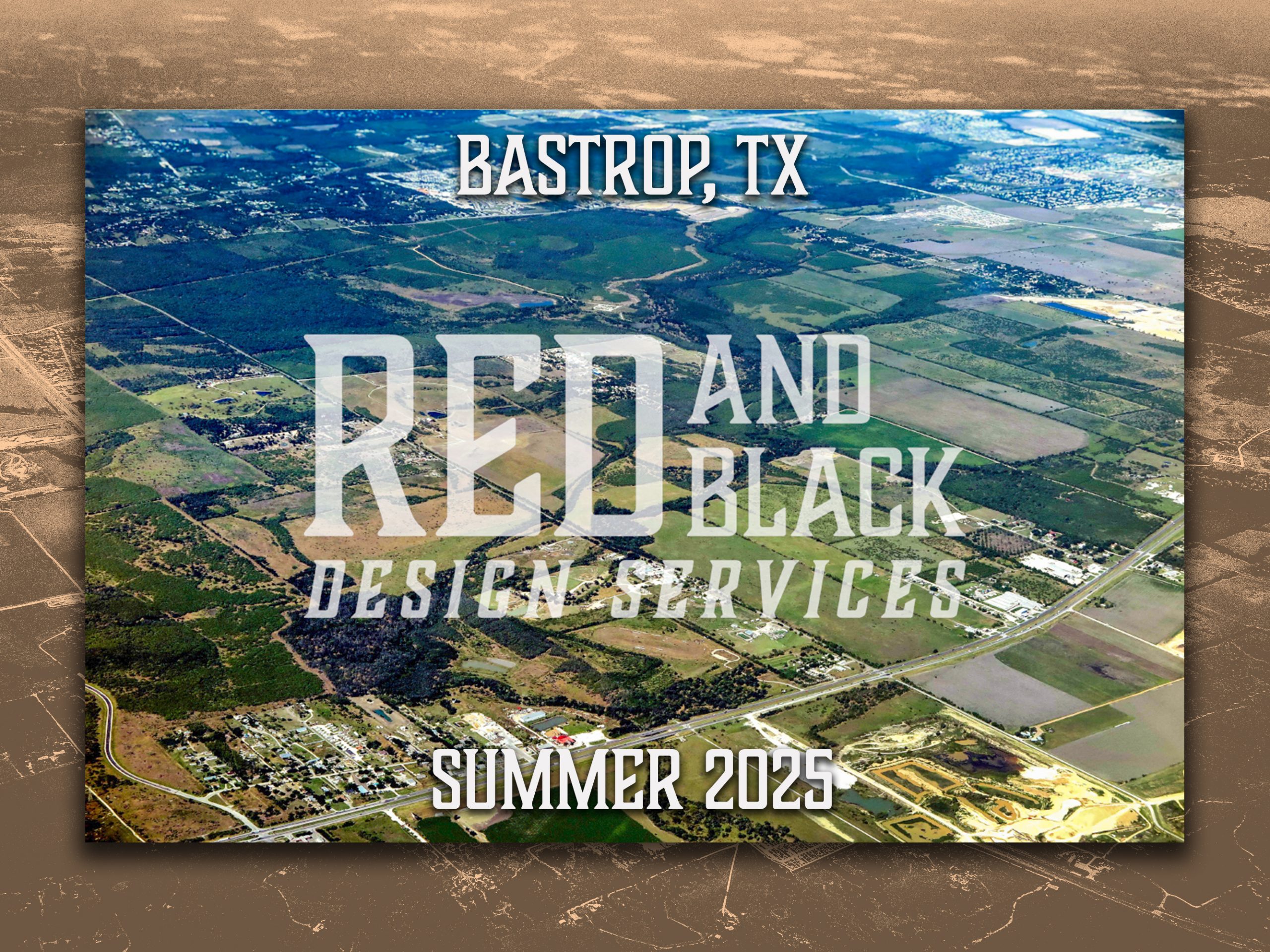 Drone Photography Aerial Photo of Bastrop, TX Poster Print Art Decor
