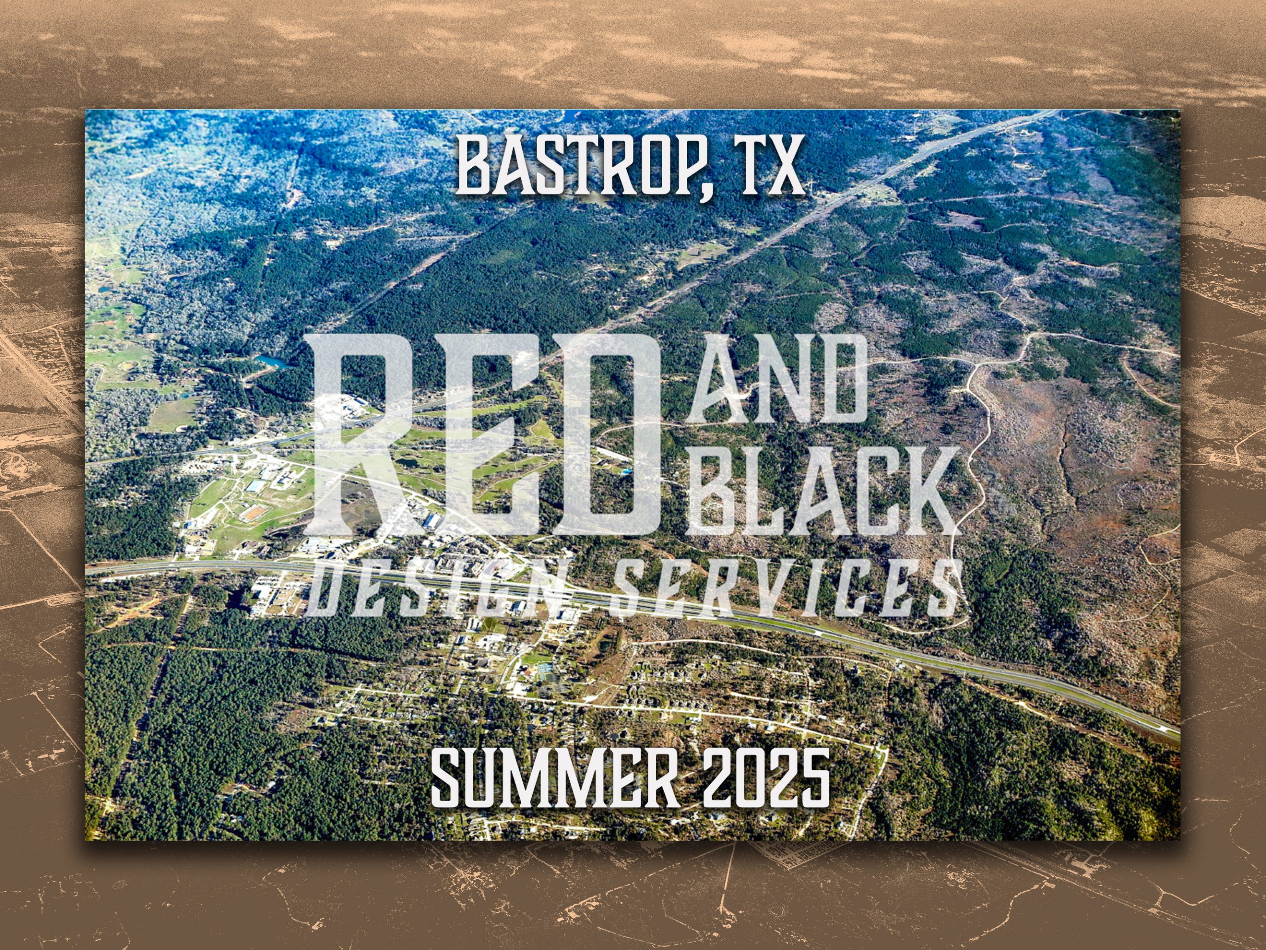 Drone Photography Aerial Photo of Bastrop, TX Poster Print Art Decor