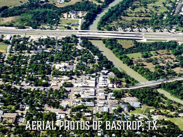 Drone Photography Aerial Photo of Bastrop, TX Poster Print Art Decor