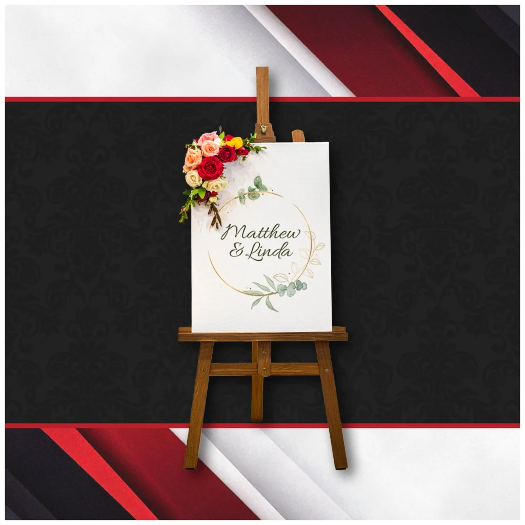 Foam Core Easel Memorial Wedding Event Printing Bastrop TX