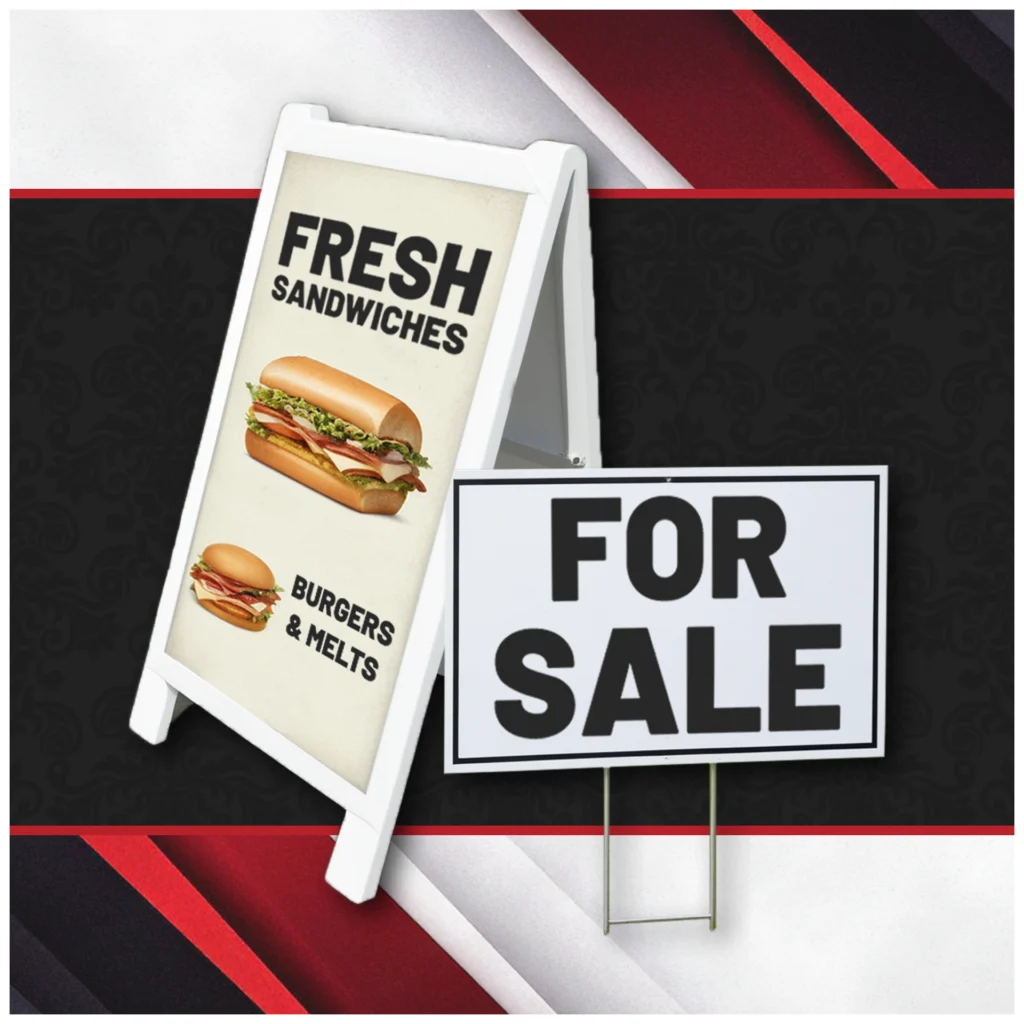 A Frame Sandwich Board Coroplast Yard Sign Election Sidewalk Bastrop TX